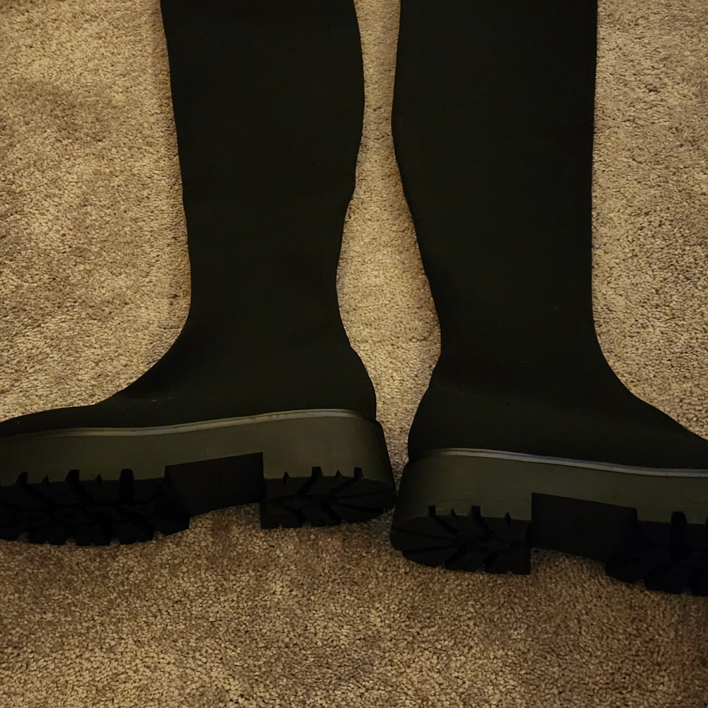 Aldo Sleek Black Over the Knee Boots